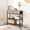 Slim Console Table with Storage Drawers, 3 Tier Industrial Entryway Table